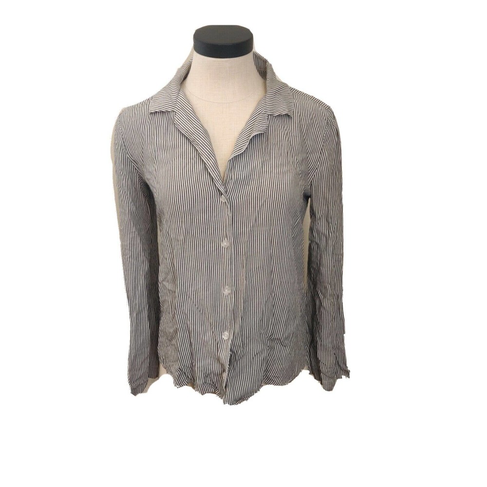 Cloth & Stone Striped Button Up Blouse Women's Size XS